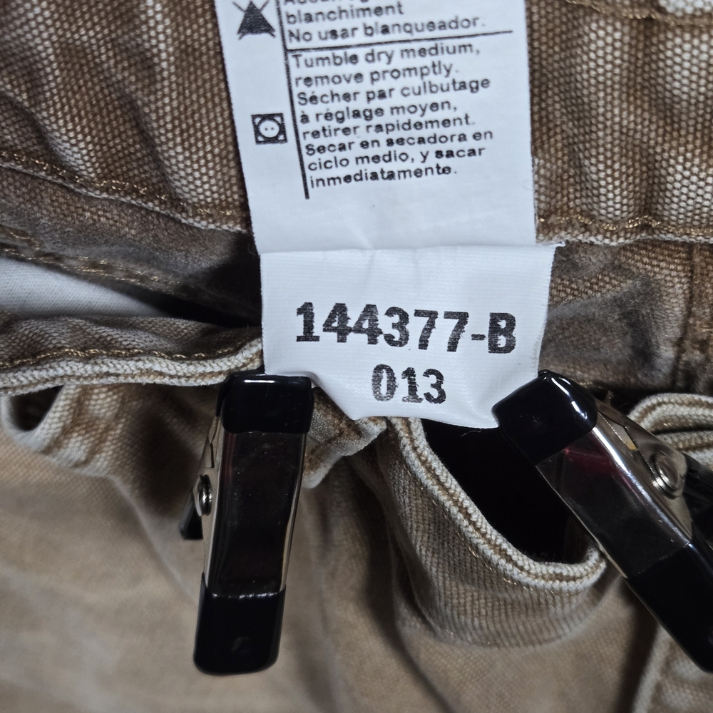 Vintage Carhartt Women's 10x34 Double Knee Canvas Pants Faded Tan WB136 - Picture 13 of 16